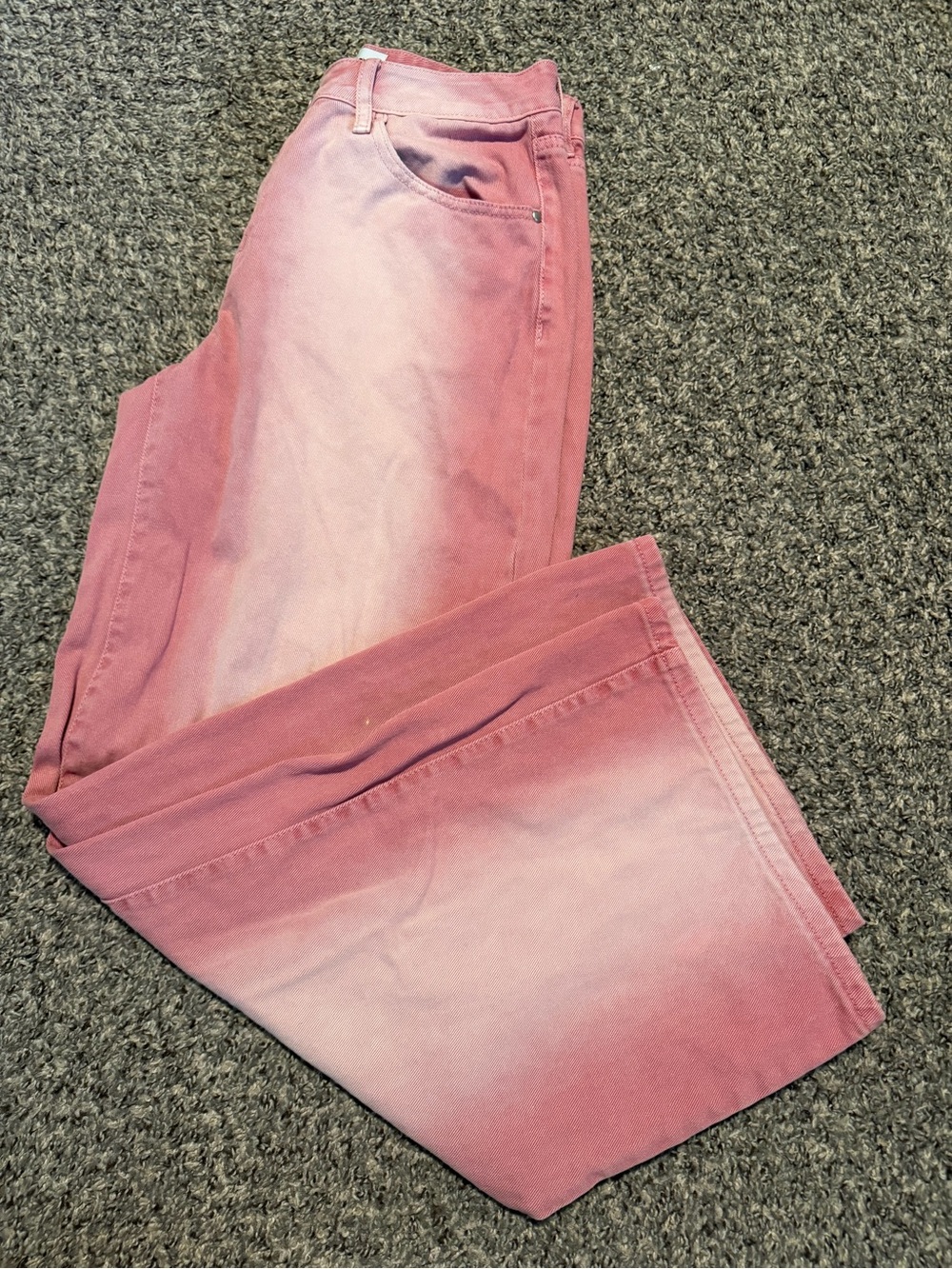 Fashion Nova Pink Ombre Wide Leg Jeans